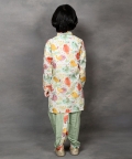 Bird Print Kurta & Dhoti Set
