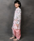 Hummingbird Print Kurta & Dhoti Set