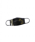 Personalised Black Mask With Leather Applique For Kids
