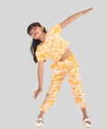 Iced Mango Tie Dye Summer Jogger Set For With Crop Top