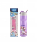 Purple Color Unicorn Kids Water Bottle Bingo - 750 Ml
