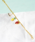 Silver Mixed Fruit Chain Bracelet