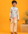 Multicolor Base Yellow Kurta Set