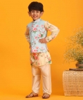 Multicolor Base Yellow Kurta Set