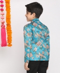VASTRAMAY Boys Turquoise Jodhpuri