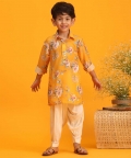 Multicolor Base Yellow Kurta Patiala Set