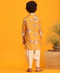 Multicolor Base Yellow Kurta Patiala Set