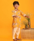 Multicolor Base Yellow Kurta Patiala Set