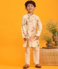 Multicolor Base Yellow Kurta Pyjama Set