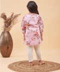 Pink And Cream Kurta And Pant Set