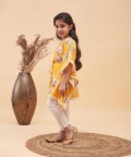 Yellow And Cream Kaftan And Pant Set