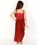 VASTRAMAY Girls Maroon Lehenga Set