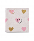 Vkaire Golden Heart Baby Blanket - White 