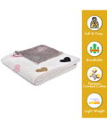 Vkaire Golden Heart Baby Blanket - White 