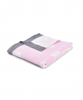 Vkaire Little Heart Baby Blanket with Grey Border 