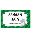 Personalised Name Stickers (Green) - Set of 40