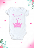 Personalised Daughter Of a Queen Onesie Romper 
