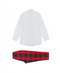 White Shirt With Bow And Pants Set