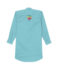 Wednesday Shirt Dress-Aqua Blue