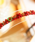 Xmas Santa Crimson Jewels Hairband - Red