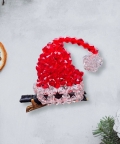 Santa Claus Xmas Cap Hairclip - Red