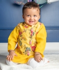 Yellow Embroidered Jacket With Kurta And Chudidar Pyjama