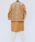 Yellow Embroidered Nehru Jacket Set
