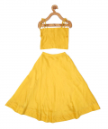 Yellow Gathering Round Ghagra Set