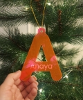 Limited Edition - Fluro - Initial Ornament