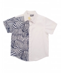 Half Sleeves Short In Zebra Print