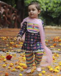 Zig-Zag Panelled Kurta Set
