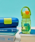 Zoku Kids Flip Straw Bottle, Green, 415 ml 