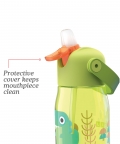 Zoku Kids Flip Straw Bottle, Green, 415 ml 