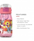 Zoku Flip Gulp Kids Bottle, Pink, 475ml