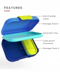Zoku Neat Bento Jr Kids Lunch Box, Blue, 147ml 