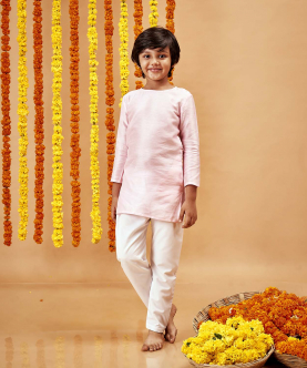 Bubble Pink Kurta Pyjama Set