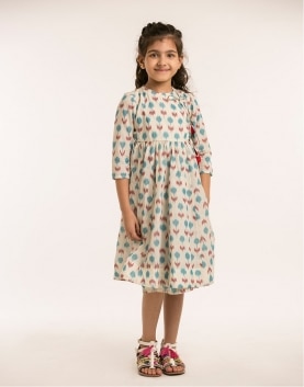 Blue and Red Crossover Long Dress