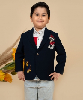Blazer With Paw Patrol Embroidered Motifs