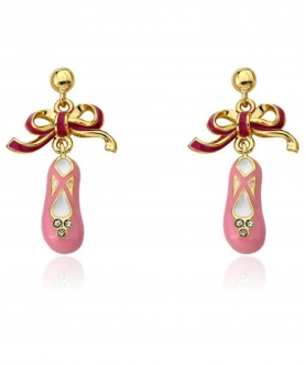 Crystal Ballet Shoe Dangle Earring