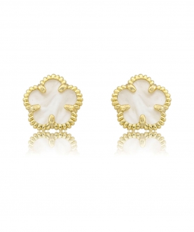 Mother Of Pearl Flower Earring