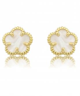 Mother Of Pearl Flower Earring