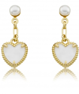 Classic Freshwater Pearl Paperclip Chain & Dangle Earring