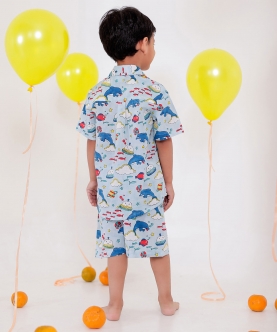 Chote Khwaab- Blue Co-Ord Set For Boys
