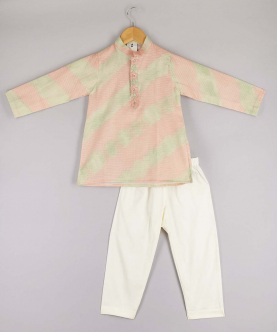 Leheriya Shaded Kurta With Pyjama