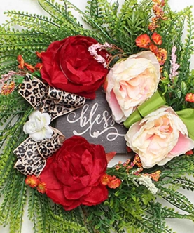 Blessed Theme Artificial Wreath For Wall,Door And Tree Decor