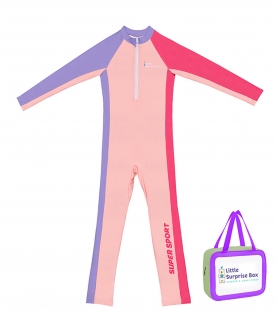 Pink Tri Colour Super Sport Swimwear