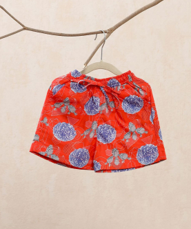 Red Geometric Shorts