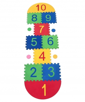 Hopscotch Floor Play Mat Interlocking Non-Toxic 10-Piece