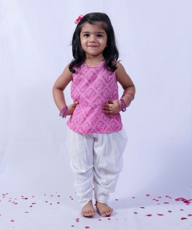 Bandhni Dhoti Kurta Set