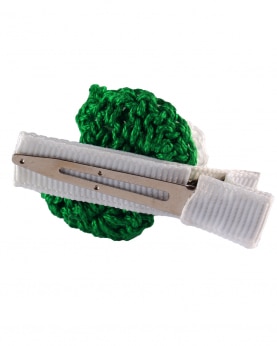 Rose Bub Alligator Clip - White